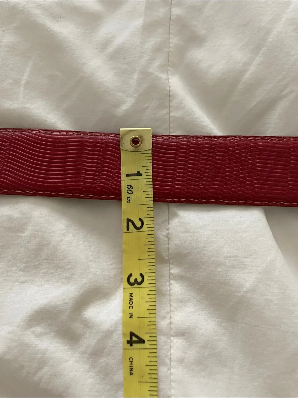 Cipriani Classic Red Leather Belt with Gold Buckle